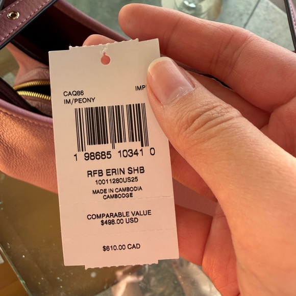 Coach Pebbled Leather Hobo in Dusty Rose - Picture 8 of 8